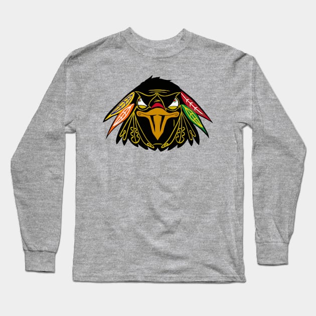 Chicago Hawk Eyes Long Sleeve T-Shirt by rabidhabs